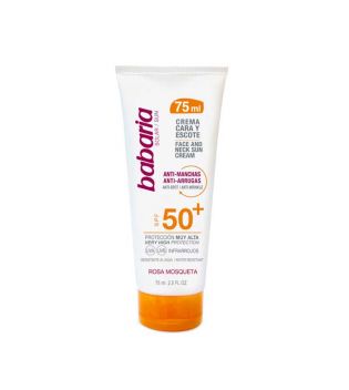 Babaria - Crème visage protection solaire anti-imperfections SPF50 + 75ml - Rose Musquée
