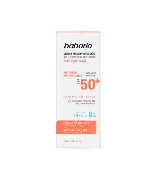 Babaria - Crème visage multi-protection SPF50+ 360º Photoage
