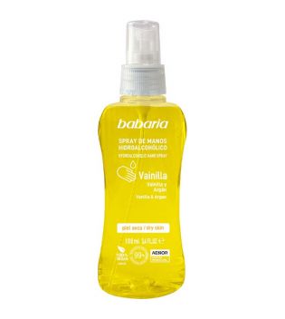 Babaria - Spray hydroalcoolique pour les mains - Vanille et Argan