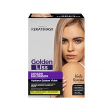 Be natural - Kit de lissage sans formaldéhyde Keratimask Golden Liss - Cheveux blonds et décolorés