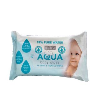 Beauty Formulas - Lingettes pour bébé Aqua Baby - 56 unités