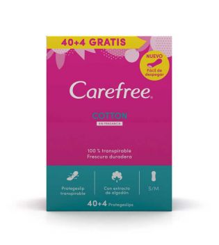 Carefree - Protège-slips sans parfum Cotton - 40 + 4 unités