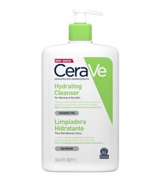 Cerave - Nettoyant visage hydratant pour peaux normales à sèches - 1L
