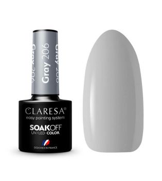 Claresa - Vernis à ongles semi-permanent Soak off - 206: Gray