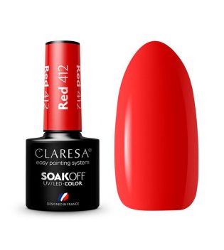 Claresa - Vernis à ongles semi-permanent Soak off - 412: Red
