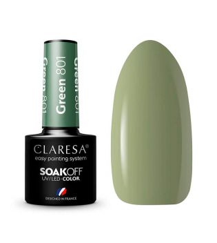 Claresa - Vernis à ongles semi-permanent Soak off - 801: Green