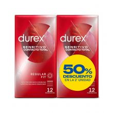 Durex - Préservatifs Total Contact Sensitive - 2 x 12 unités