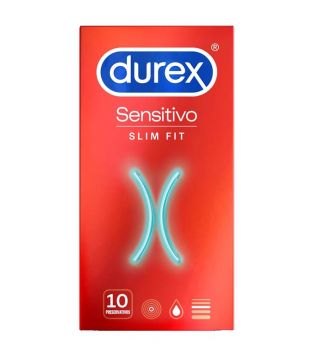 Durex - Préservatifs Sensitive Slim Fit - 10 unités