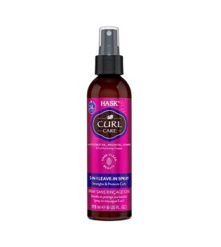 Hask - Spray sans rinçage 5 en 1 Curl Care - Huile de coco, huile d'argan et vitamine E