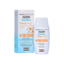 ISDIN - *Pediatrics* - Crème solaire Fusion Fluid Mineral Baby SPF50+ pour le visage et le corps