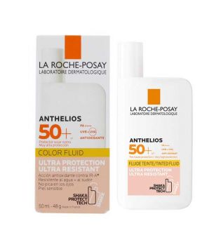 La Roche-Posay - Crème solaire pour le visage Color Fluid Anthelios - SPF50 +