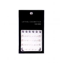 Lethal Cosmetics - Bijoux adhésifs pour le visage Face Gems - Pearls