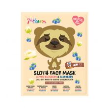 Montagne Jeunesse - 7th Heaven - Masque Visage Animal Mask Ours Paresseux - Fleur de Lotus et Myrtille