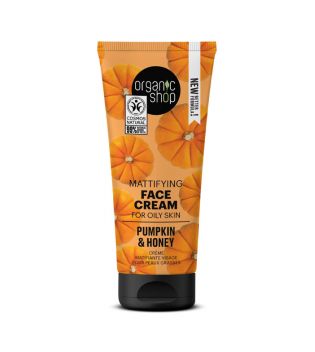 Organic Shop - Crème visage matifiante pour peaux grasses - Potiron et Miel