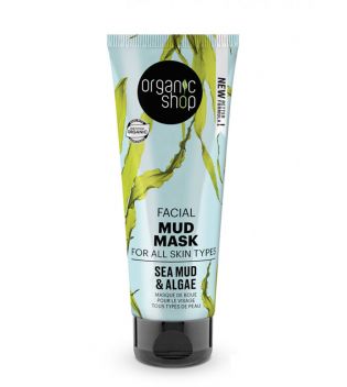 Organic Shop - Masque facial à la boue pour tous les types de peau - Boue marine et algues