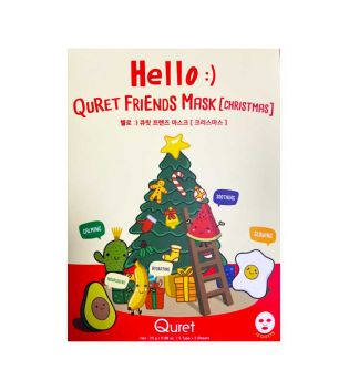 Quret - Ensemble de masques pour le visage Hello Friends Christmas