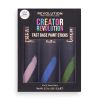Revolution - *Creator* - Bâtons de maquillage artistique Fast Base Paint Sticks - Rose, bleu et vert