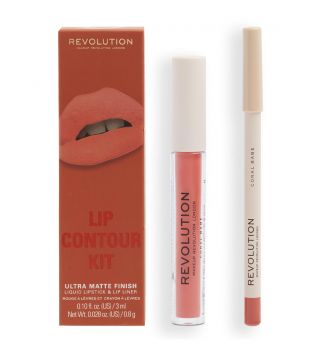 Revolution - Ensemble pour les lèvres Lip Contour - Coral Babe