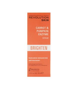 Revolution Skincare - Sérum éclaircissant pour le visage Brighten - Extrait de carotte et enzyme de citrouille