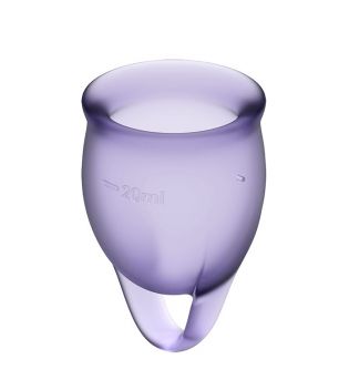 Satisfyer - Kit de coupes menstruelles Feel Confident (15 + 20 ml) - Violet