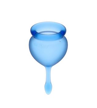 Satisfyer - Kit Coupe Menstruelle Feel Good (15 + 20 ml) - Bleu Foncé
