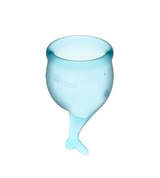 Satisfyer - Kit coupe menstruelle Feel Secure (15 + 20 ml) - Bleu clair
