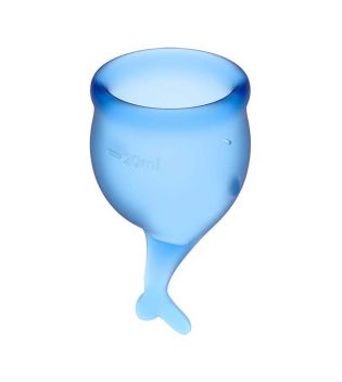 Satisfyer - Kit Coupe Menstruelle Feel Secure (15 + 20 ml) - Bleu Foncé