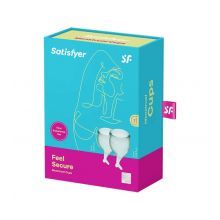 Satisfyer - Kit coupe menstruelle Feel Secure (15 + 20 ml) - Vert foncé