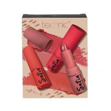 Technic Cosmetics - Ensemble de rouge à lèvres Satin