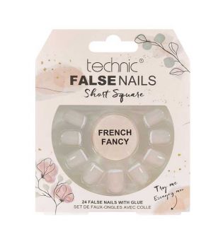 Technic Cosmetics - Faux Ongles False Nails Short Square - French Fancy
