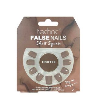 Technic Cosmetics - Faux Ongles False Nails Short Square - Truffle