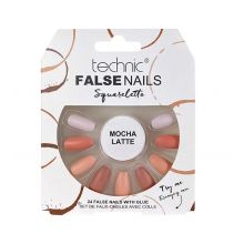 Technic Cosmetics - Faux ongles False Nails Squareletto - Mocha Latte