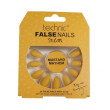 Technic Cosmetics - False Nails False Nails Stiletto - Mustard Mayhem